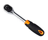 Рукоятка тріскачка з храповим механізмом на 72 зуби 1/2" Polax,  (25-076), фото 3