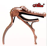 Каподастр для акустичної гітари Alice A007G/BR, фото 2