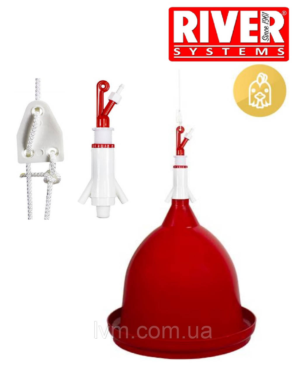 Зовнішній змінний клапан до поїлки ДЗВІНОЧОК RIVER