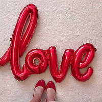 Фольгований кулька LOVE червоний 80 см 1853