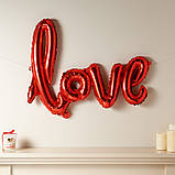 Фольгований кулька LOVE червоний 80 см 1853, фото 3