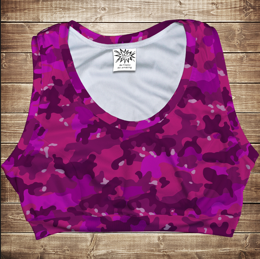 Топ спортивний 3D Рink camuflage