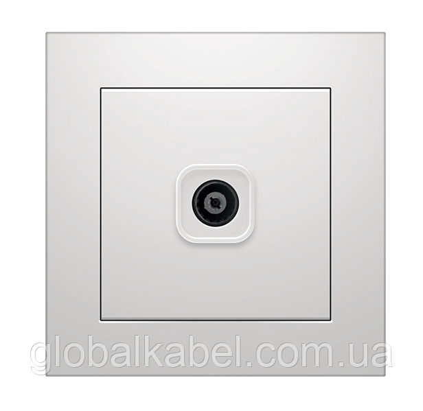 Розетка телевізійна біла RTV-481, серія "ІДЕАЛ" ТМ "MARSHEL", фото 1