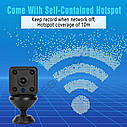 Портативна бездротова охоронна міні WiFi IP камера Hebeiros ST-USB2M 1080P з батареєю і AP Hotspot. Mycam, фото 4