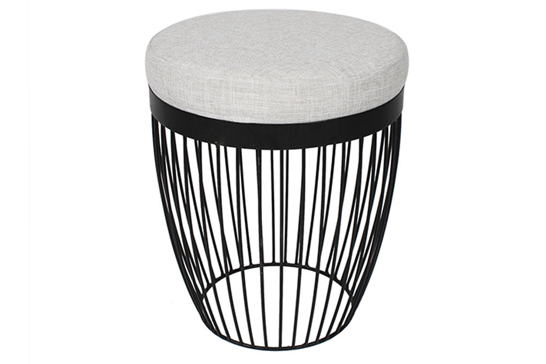 Стілець металевий Тесо з м'яким сидінням, 49см, колір - чорний ТОВАР ВІД ВИРОБНИКА