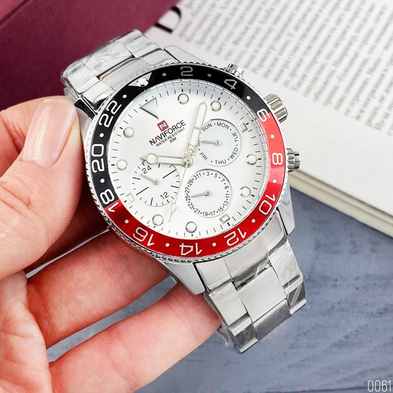 Naviforce NF9147 Silver-White-Red - фото 9 - id-p1237972213