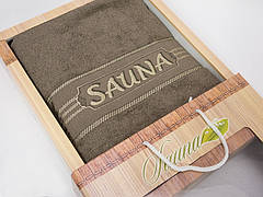 Рушник для сауни Gulcan Sauna Cotton 100x170 см махрове Каппучино