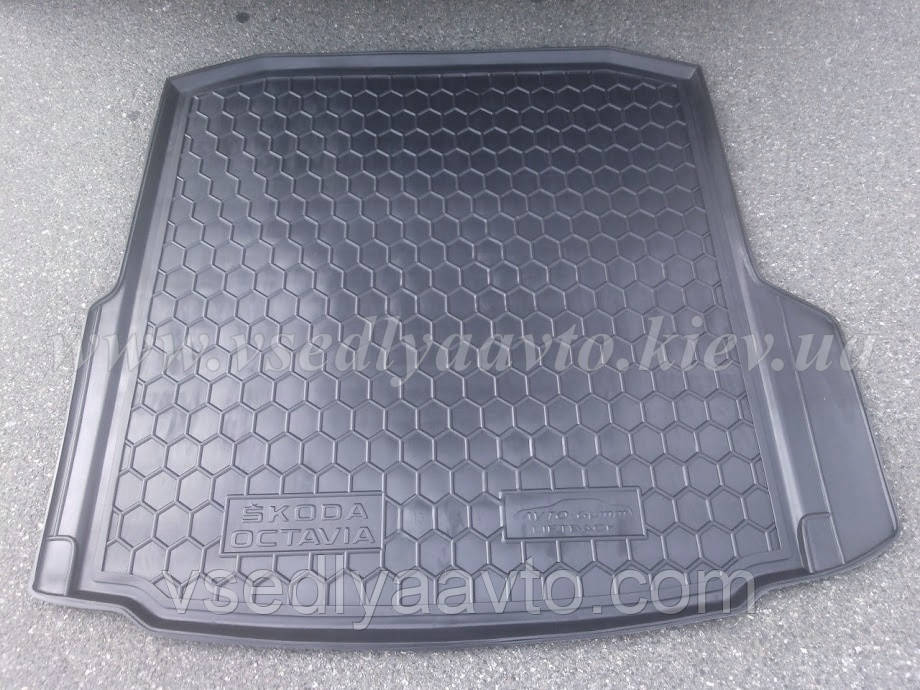Килимок в багажник SKODA Octavia A7 з 2013-2017 - ліфтбек (без боксу посилить.) (Avto-gumm)поліуретан