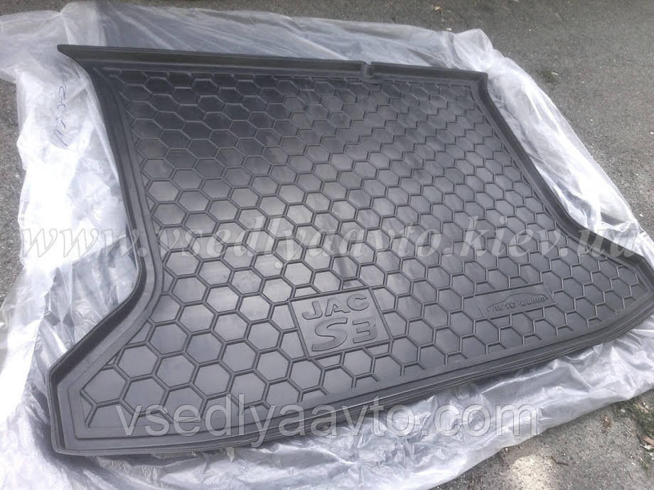 Килимок у багажник на JAC S3 (AVTO-GUMM) пластик + гума, фото 1