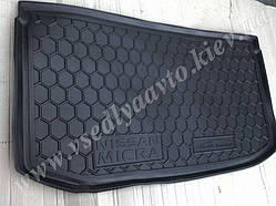 Килимок в багажник NISSAN Micra з 2013 р. (AVTO-GUMM) пластік+гума