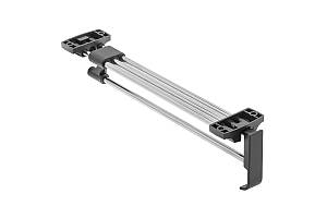 Вішалка висувна гардеробна 400мм, мікроліфт для шаф з гачком WW-WSD400-01B GTV