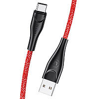 Кабель синхронізації Usams USB Type-C 1m 2.1A нейлоновий червоний (US-SJ392-RD)