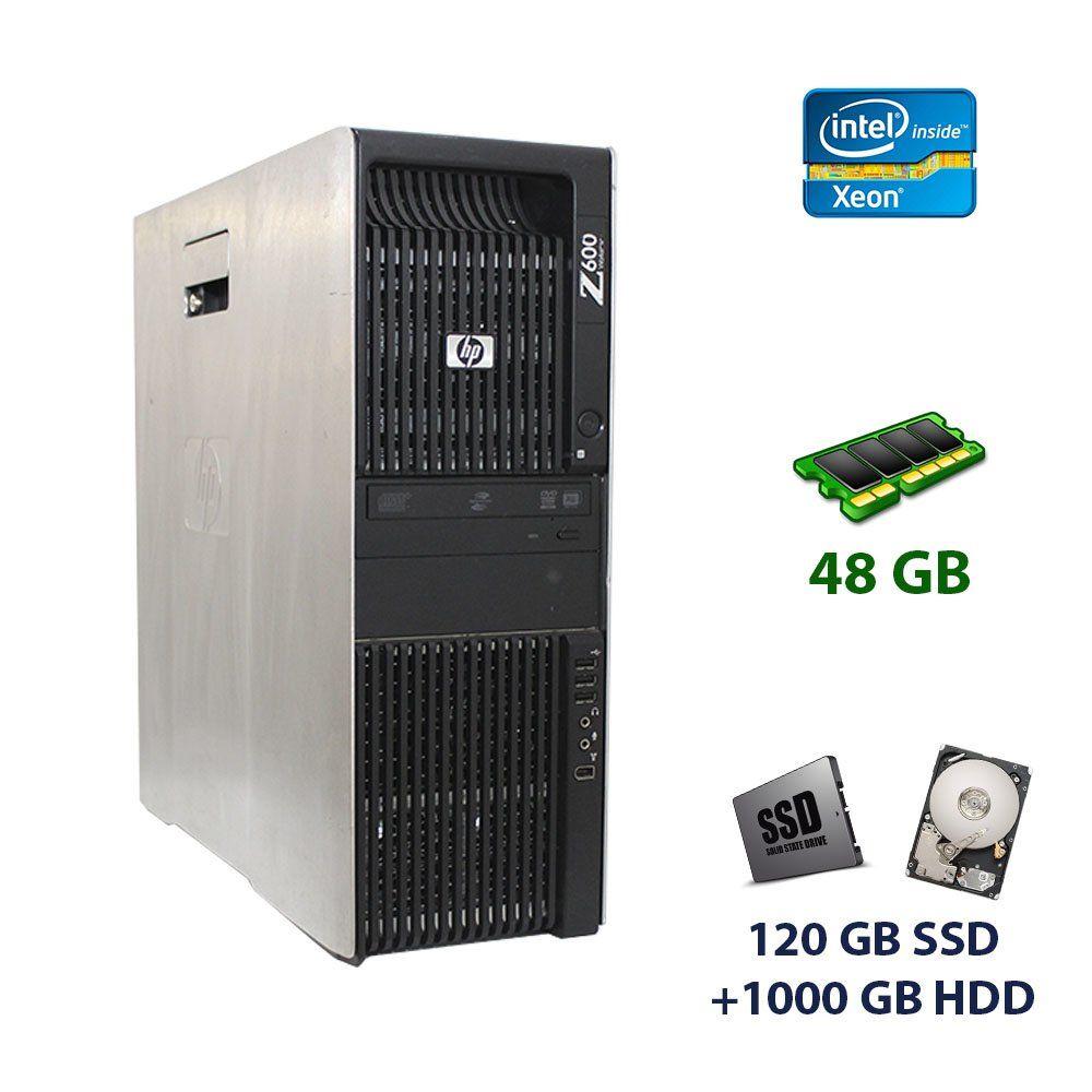 HP Workstation Z600 Tower / 2x Intel Xeon E5620 (4 (8) ядера з 2.4 - 2.66 GHz) / 48 GB DDR3 / 120 GB SSD+1000 GB HDD / nVidia Quadro K2000, 2 GB