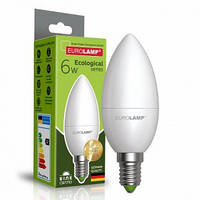 Світлодіодна лампа Eurolamp Еко CL 6W-E14-4000K (LED-CL-06144(P))