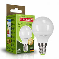 Світлодіодна лампа Eurolamp Еко G45 5W-E14-3000K (LED-G45-05143(P))