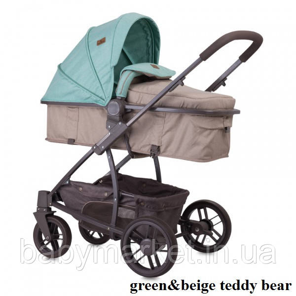 Коляска-трансформер Lorelli S-500 SET з автокріслом (green/beige teddy bear)