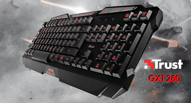 Trust GXT 280 LED Illuminated Gaming Keyboard USB Trust GXT 280 LED Illuminated Gaming Keyboard USB