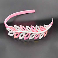 Обруч для волосся кольоровий пластик листя