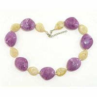 Буси акрил бежевий із бузковою довжиною 52 см