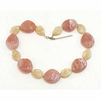 Буси акрил бежевий із рожевою довжиною 52 см