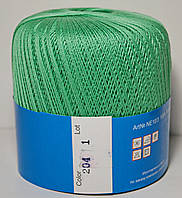 Нитки пряжа для в'язання бавовняна MAKI Victoria Маки Вікторія № 204 - ментол