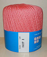 Нитки пряжа для в'язання бавовняна MAKI Victoria Маки Вікторія № 2427 - лосось