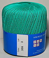 Нитки пряжа для в'язання бавовняна MAKI Victoria Маки Вікторія № 308 - лагуна