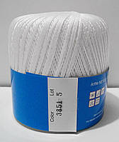 Нитки пряжа для в'язання бавовняна MAKI Victoria Маки Вікторія № 3851 - ультрабіла