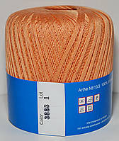 Нитки пряжа для в'язання бавовняна MAKI Victoria Маки Вікторія № 3883 - абрикос