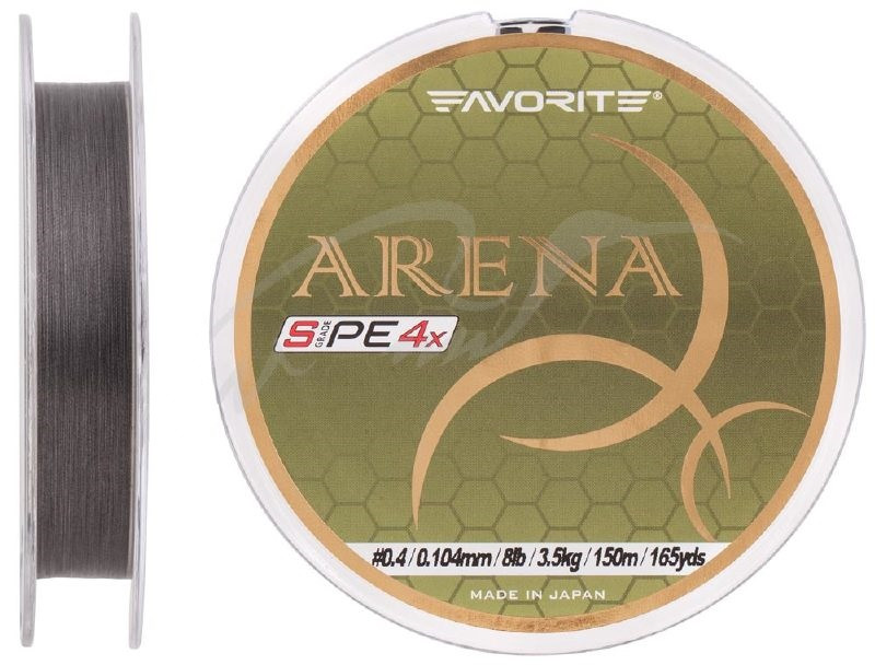 Шнур Favorite Arena PE 150m (silver gray) #0.4/0.104 mm 8lb/3.5 kg