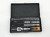 Набір ключів і насадок торцевих Mastertool CrV 1/4" 45 предметів (78-2045), фото 3