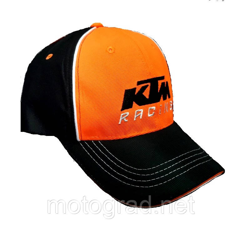 Бейсболка чорно-жовтогаряча 100% бавовна KTM RACING, фото 1