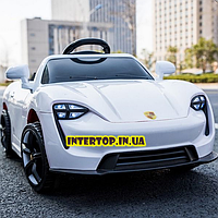 Детский электромобиль Porsche на пульте, FL1718 белый. Машина на пульте Порше