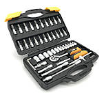Набір ключів і насадок торцевих Mastertool 1/4" 46 шт (78-2047), фото 3