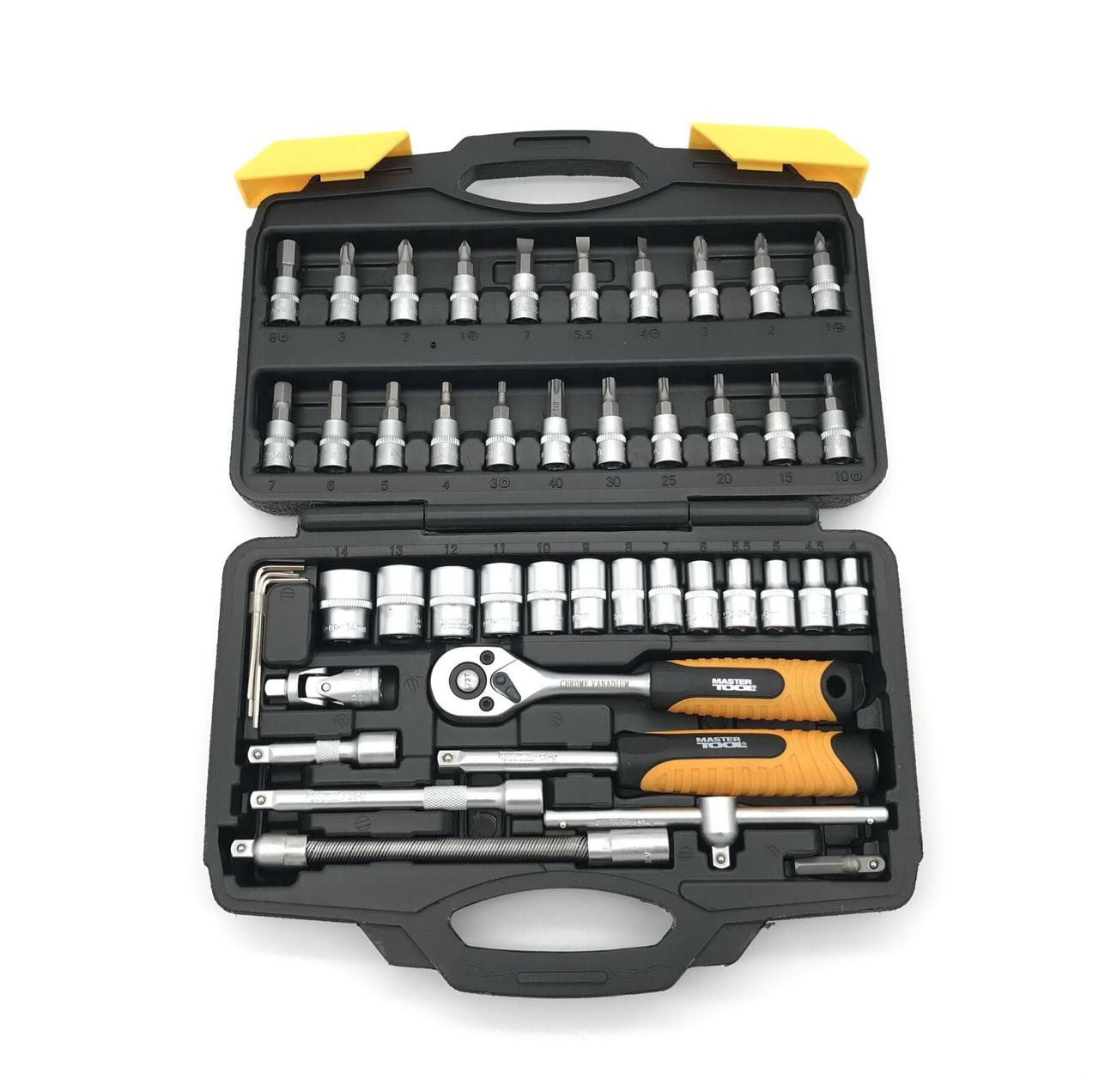 Набір ключів і насадок торцевих Mastertool 1/4" 46 шт (78-2047)