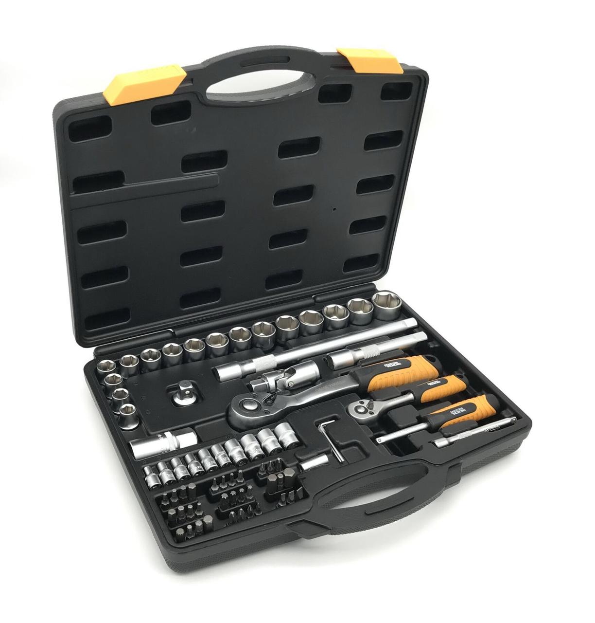 Набір ключів і насадок торцевих Mastertool 1/4" і 1/2" Cr-V 72 шт (78-5072)