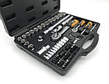 Набір ключів і насадок торцевих Mastertool 1/4" і 1/2" Cr-V 72 шт (78-5072), фото 4