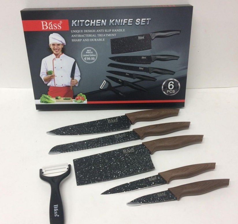 Набір кухонних ножів Bass (6 речей)