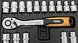 Набір насадок торцевих Mastertool CrV 1/2" з тріскачкою 32 предмета (78-4032), фото 6