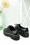 Туфлі жіночі чорні на низькому ходу з натуральної шкіри Туреччина, фото 5