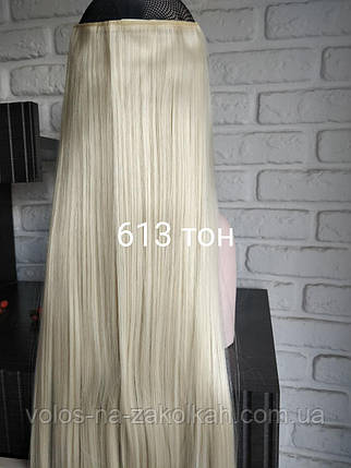 Одинична широка пасмо колір No613 блонд 60 см довжина, фото 2
