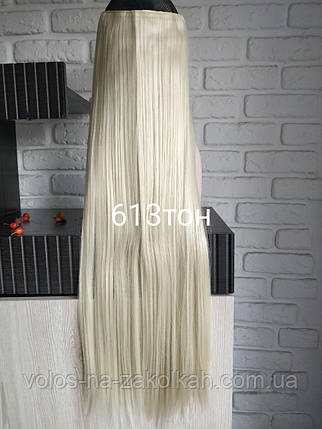Одинична широка пасмо колір No613 блонд 60 см довжина, фото 2
