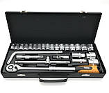 Набір ключів і насадок торцевих Mastertool CrV 1/2" 26 предметів (78-4126), фото 6