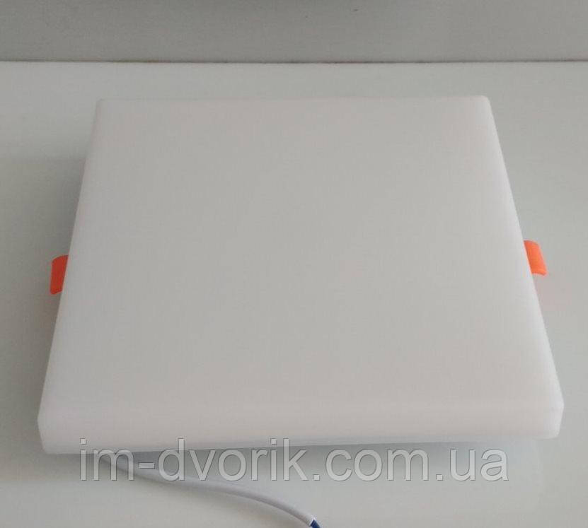 Світильник врізний безрамковий Led ESTER світлодіодний квадрат 24W 6000K матовий