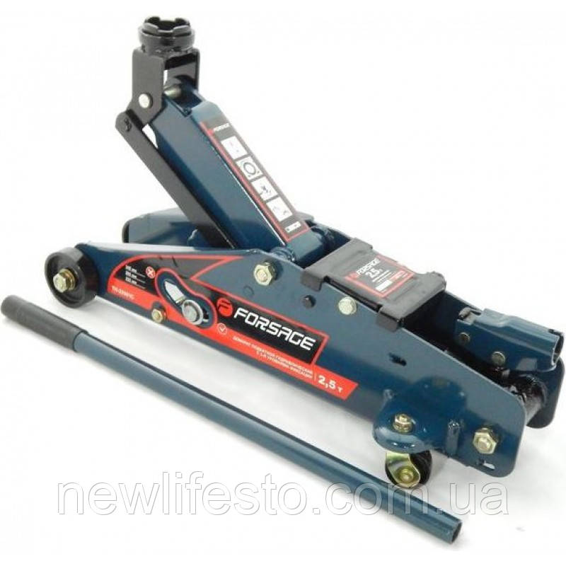 Домкрат підкатний 2,5т із фіксацією (h min 140 мм, h max 387 мм), фото 1