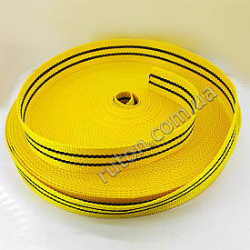 Капронова буксирувальна стрічка для стяжних ременів 1.5 т 40 мм 50 м жовта
