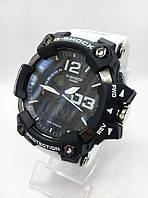 Часы мужские спортивные водостойкие G-SHOCK Casio (Касио), цвет графит с белым ремешком ( код: IBW418BO )