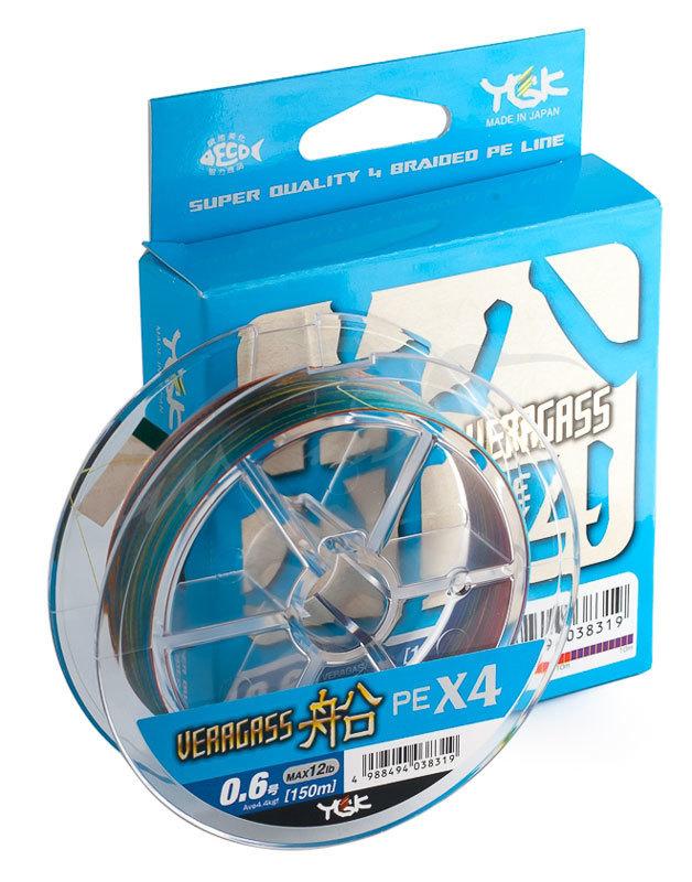 Шнур YGK Veragass PEx4 200m #1.0/18lb/8.17 kg 10m*5colors, фото 1