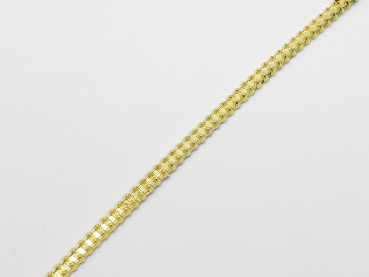 Декоративний меблевий молдинг під маленькі цвяшки завширшки 7 мм і завдовжки 500 мм, золотистий, глянцевий, фото 1