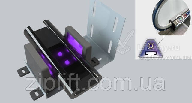 Ультрафиолетовые стерилизаторы поручней комплект 2 шт Sterile Touch-Sapphire LED UV-C с индикаторами. Запчасти и комплектующие к лифтам - фото 1 - id-p1237758139
